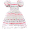 Puffer Sleeve Parry Dress, White - Dresses - 1 - thumbnail