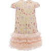 Party Jacquard Dress & Headband, Yellow - Dresses - 2