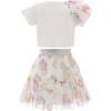 Love Graphic Tutu Outfit, White - Dresses - 2