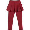 Luna Skirt Legging, Burgundy - Leggings - 2