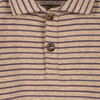 Finley Long Sleeve Polo, Slate Blue & Oat Stripe - Polo Shirts - 3 - thumbnail