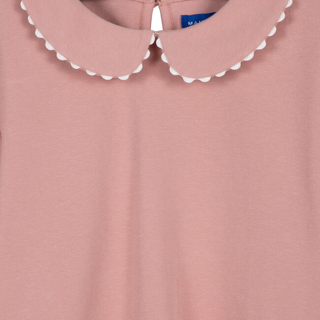 Katie Collared Top, Dusty Pink