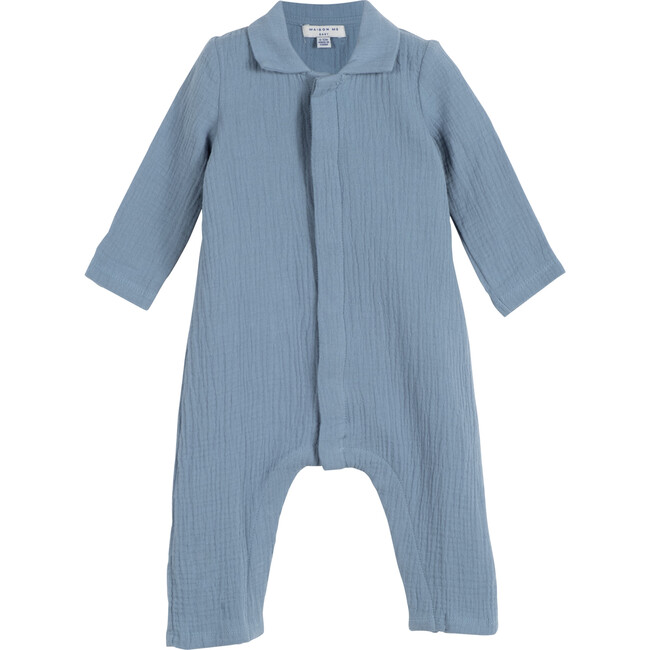 Baby Tristan Coverall, Sky Blue - One Pieces - 1