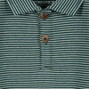 Finley Long Sleeve Polo, Army Green & Cream Stripe - Polo Shirts - 2