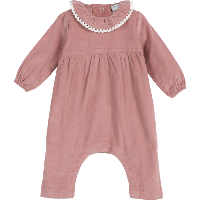 Baby Nia Coverall, Dusty Pink - One Pieces - 1