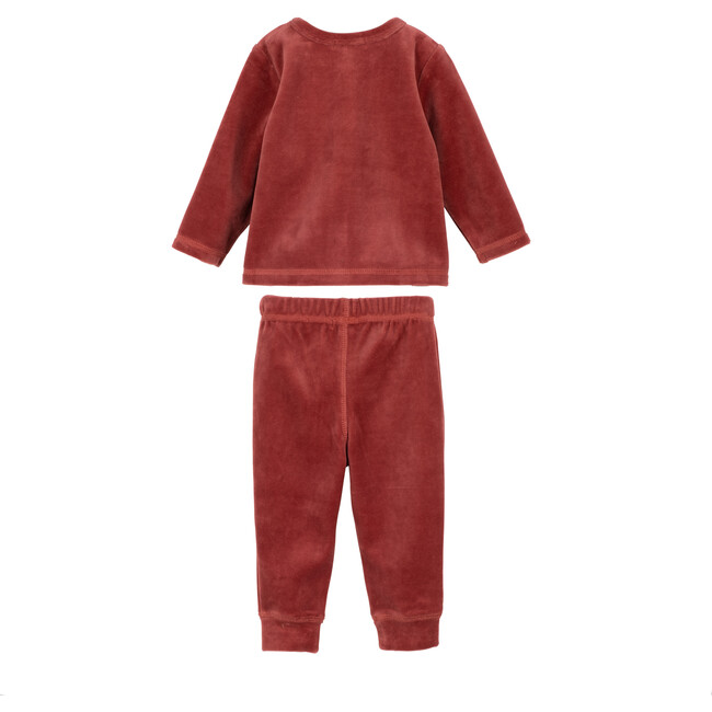Baby Sky Velour Set, Plum - Mixed Apparel Set - 2