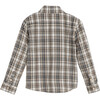 Max Button Down Shirt, Black & Cream Plaid - Shirts - 2