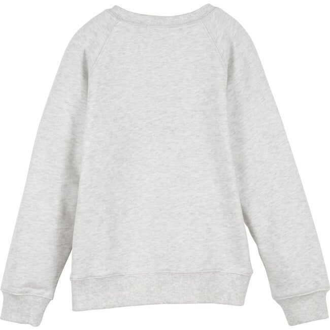 Tout Est Possible Embroidered Sweatshirt, Oat & Burgundy - Maison Me ...