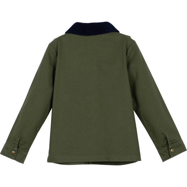 Asa Utility Jacket, Utility Green & Navy - Jackets - 3