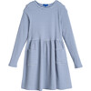 Marley Long Sleeve Dress, Dusty Blue & Light Blue Stripe - Leggings - 1 - thumbnail
