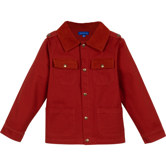 Asa Utility Jacket, Red Apple Red - Jackets - 1