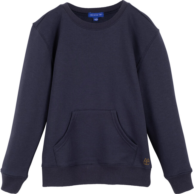 Angus Sweatshirt, Deep Navy Blue - Sweatshirts - 1