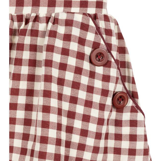 Kelley Skirt, Burgundy & Antique White - Skirts - 4