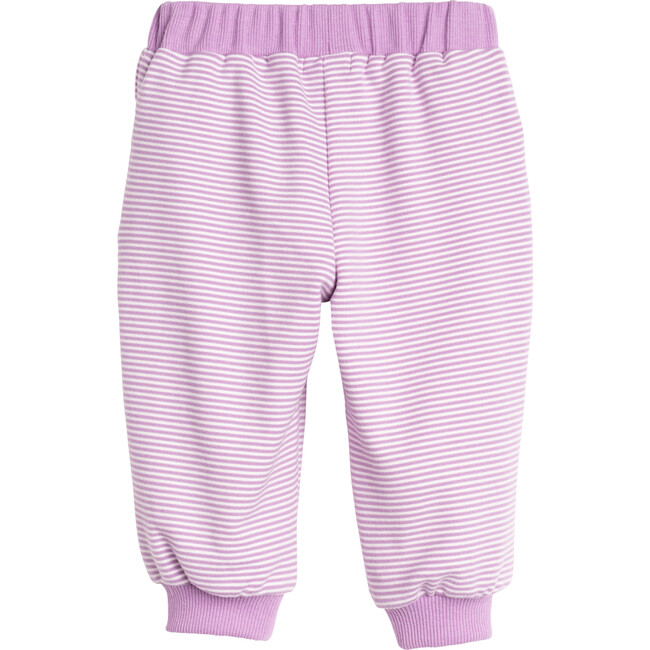 Baby Fuzzy Jones Sweat Set, Dusty Lavender & Cream Stripe - Mixed Apparel Set - 5