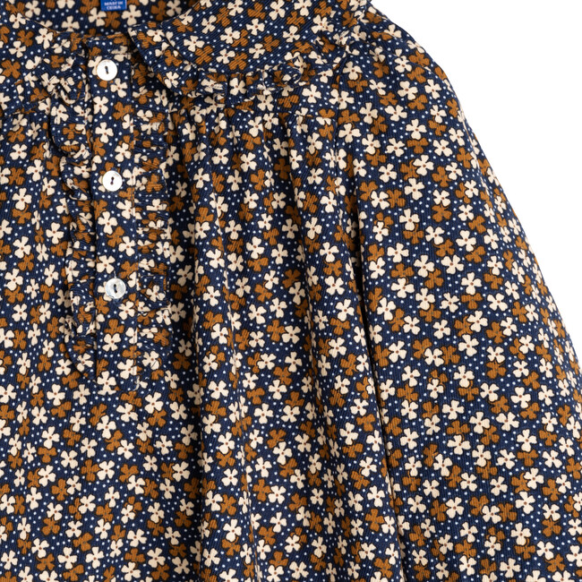 Hannah Dress, Cream & Brown Floral - Dresses - 5