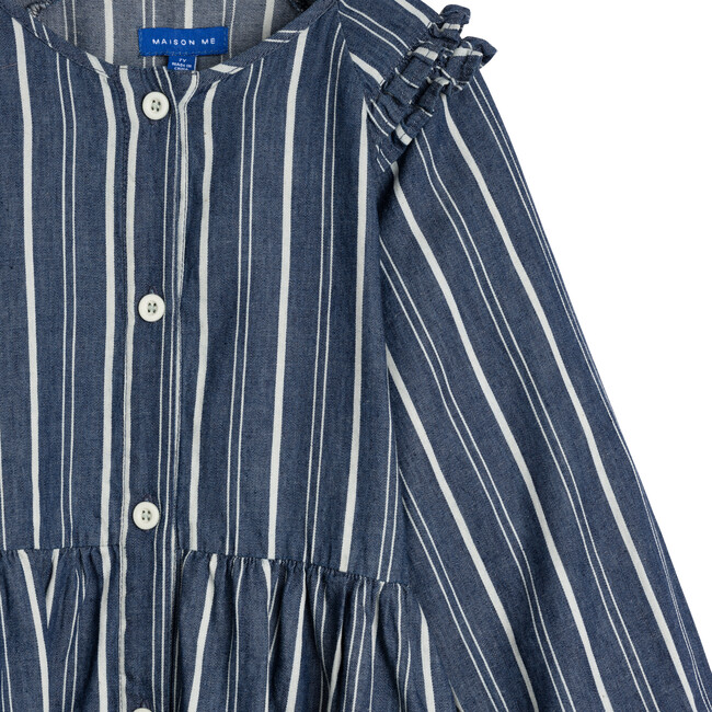 Anne Dress, Indigo & White Stripe - Dresses - 5