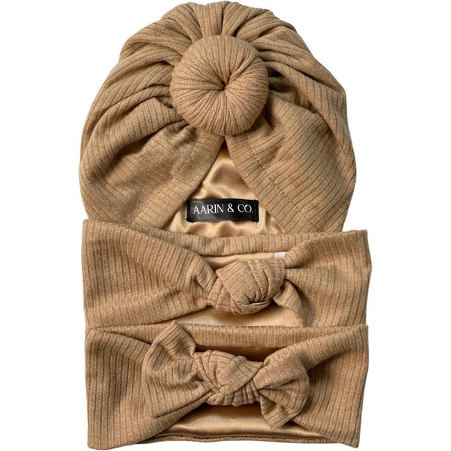 Ribbed Bundle, Camel - Hair Accessories - 1
