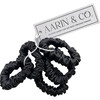 Mini Silk Scrunchie 5 Pack, Noir - Hair Accessories - 1 - thumbnail
