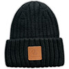 Black Ribbed Knit Beanie - Hats - 1 - thumbnail