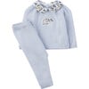 Zoo Elephant Knitted Set, Blue / Zoo Print - Mixed Apparel Set - 1 - thumbnail