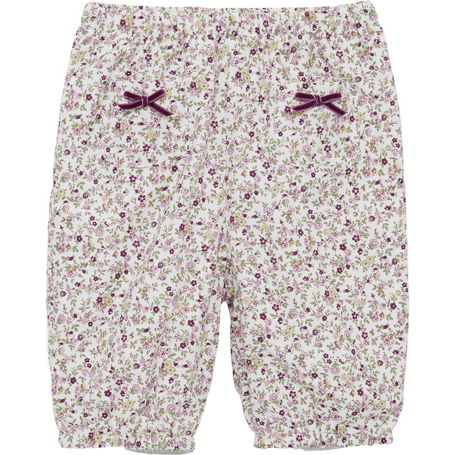Little Aubrey Bow Pants, Ditsy Pink/Lilac Floral