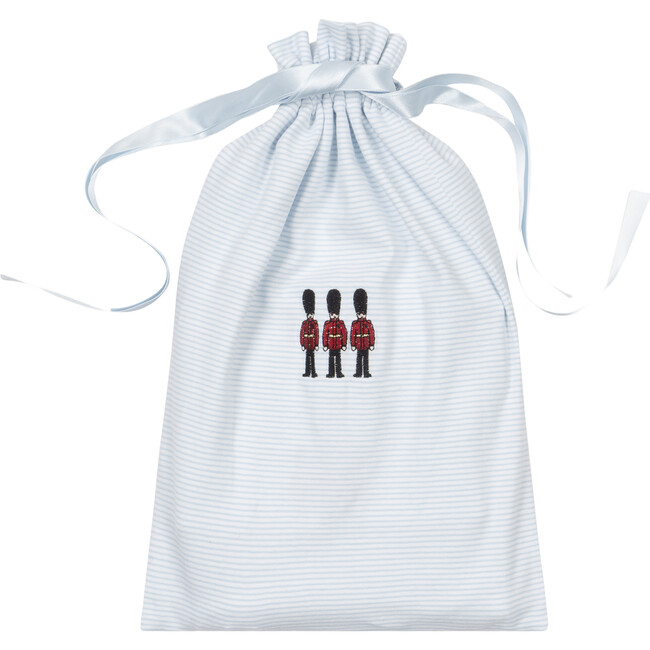 Hugo Bib, Hat & Blanket Set, Pale Blue / White Stripe - Mixed Gift Set - 1