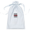 Hugo Bib, Hat & Blanket Set, Pale Blue / White Stripe - Mixed Gift Set - 1 - thumbnail