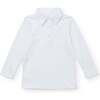 Finn Pima Cotton Long Sleeve Polo for Boys, White - Shirts - 1 - thumbnail