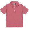 Griffin Boys Pima Cotton Polo Golf Shirt, Red Stripes - Shirts - 1 - thumbnail