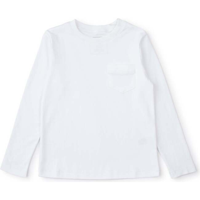 Blake Boys Longsleeve Pocket T-shirt, White