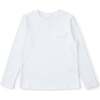 Blake Boys Longsleeve Pocket T-shirt, White - Shirts - 1 - thumbnail