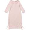 Georgia Pima Cotton Daygown for Girls, Light Pink with White Piping - Pajamas - 1 - thumbnail