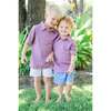 Griffin Boys Pima Cotton Polo Golf Shirt, Red Stripes - Shirts - 2