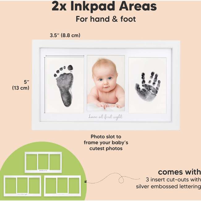 Clean Touch Inkless Hand & Footprint Duo Frame Kit - Frames - 4