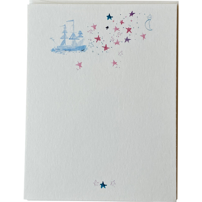 Sail Away in the Night Printed Note Card Set