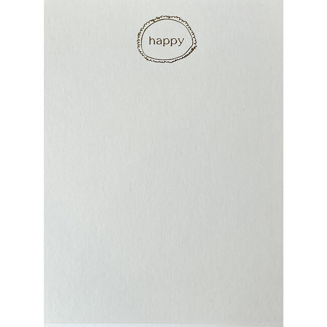 "Happy" Foil Pressed Notecard Set
