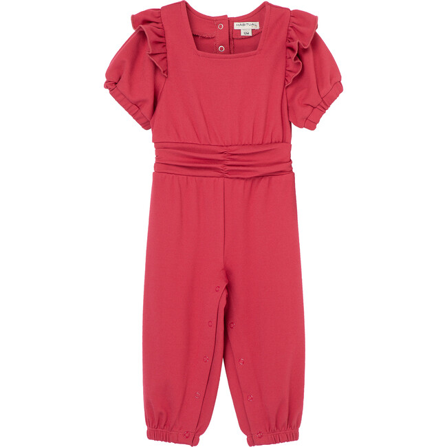 Baby Wrap Front Jumpsuit, Red