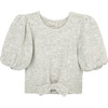 Exaggerated Sleeve Sweater, Grey - Sweaters - 1 - thumbnail