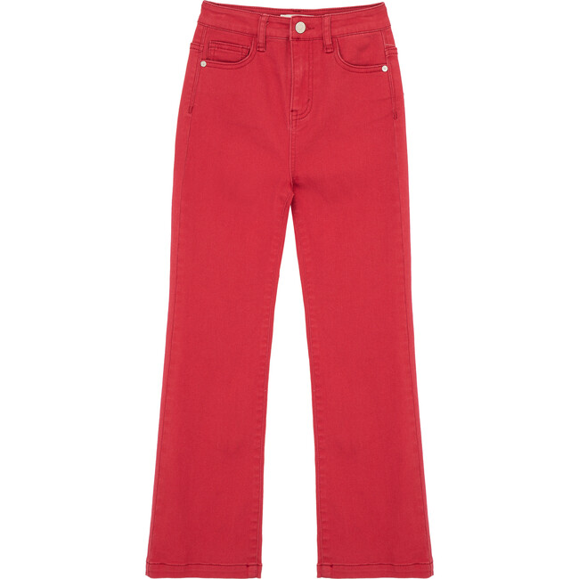 Full Length Flare Pant, Red - Pants - 1