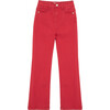 Full Length Flare Pant, Red - Pants - 1 - thumbnail