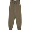 Quilted Knit Joggers, Olive - Sweatpants - 1 - thumbnail