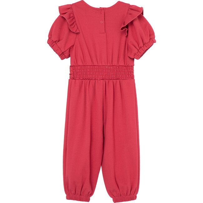 Baby Wrap Front Jumpsuit, Red - Rompers - 2