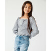 Twist Front Woven Top, Black - Blouses - 2