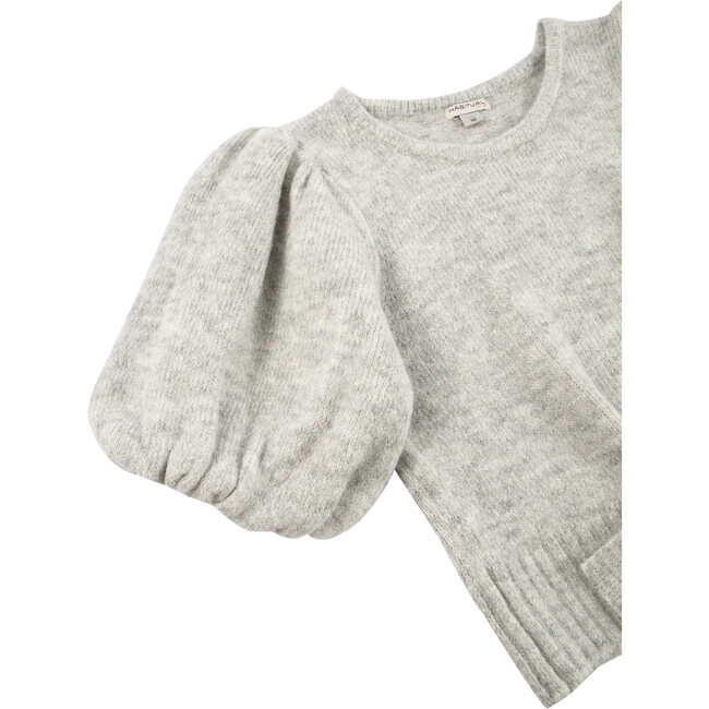 Exaggerated Sleeve Sweater, Grey - Sweaters - 3
