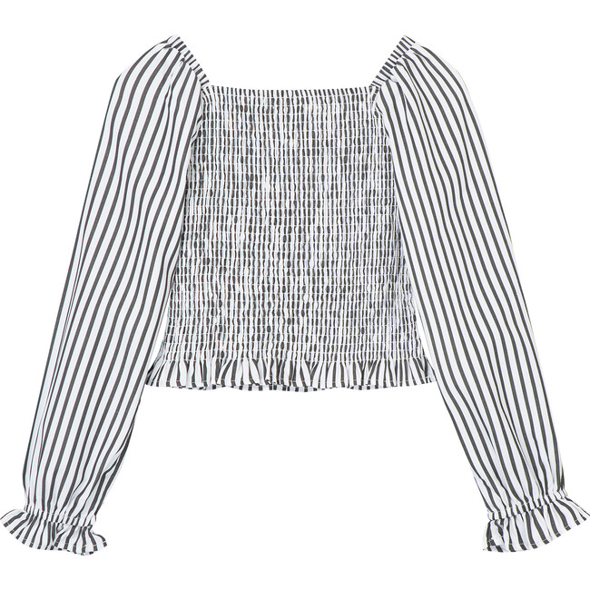 Twist Front Woven Top, Black - Blouses - 3