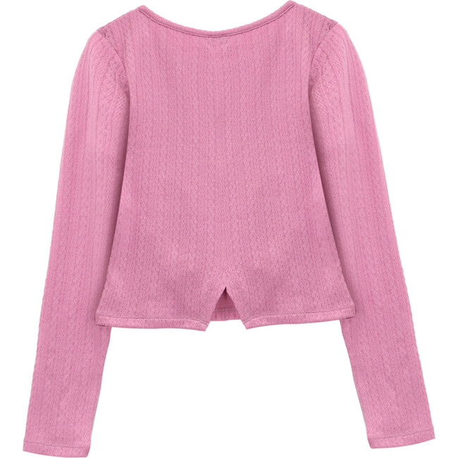 Pointelle Top, Lilac - Sweaters - 2