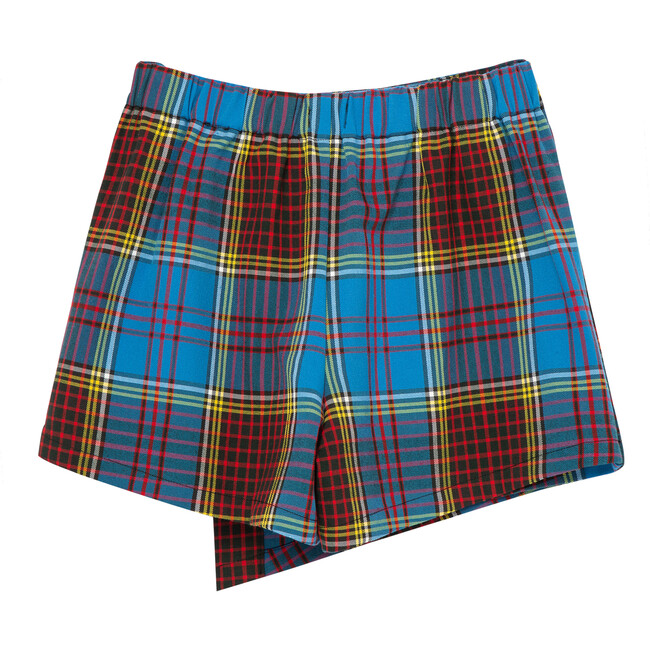 Plaid Skort, Blue - Skirts - 2
