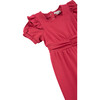 Baby Wrap Front Jumpsuit, Red - Rompers - 3