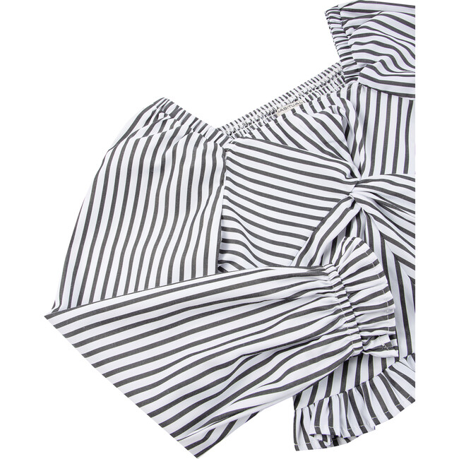 Twist Front Woven Top, Black - Blouses - 4