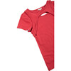Keyhole Cutout Top, Red - T-Shirts - 4